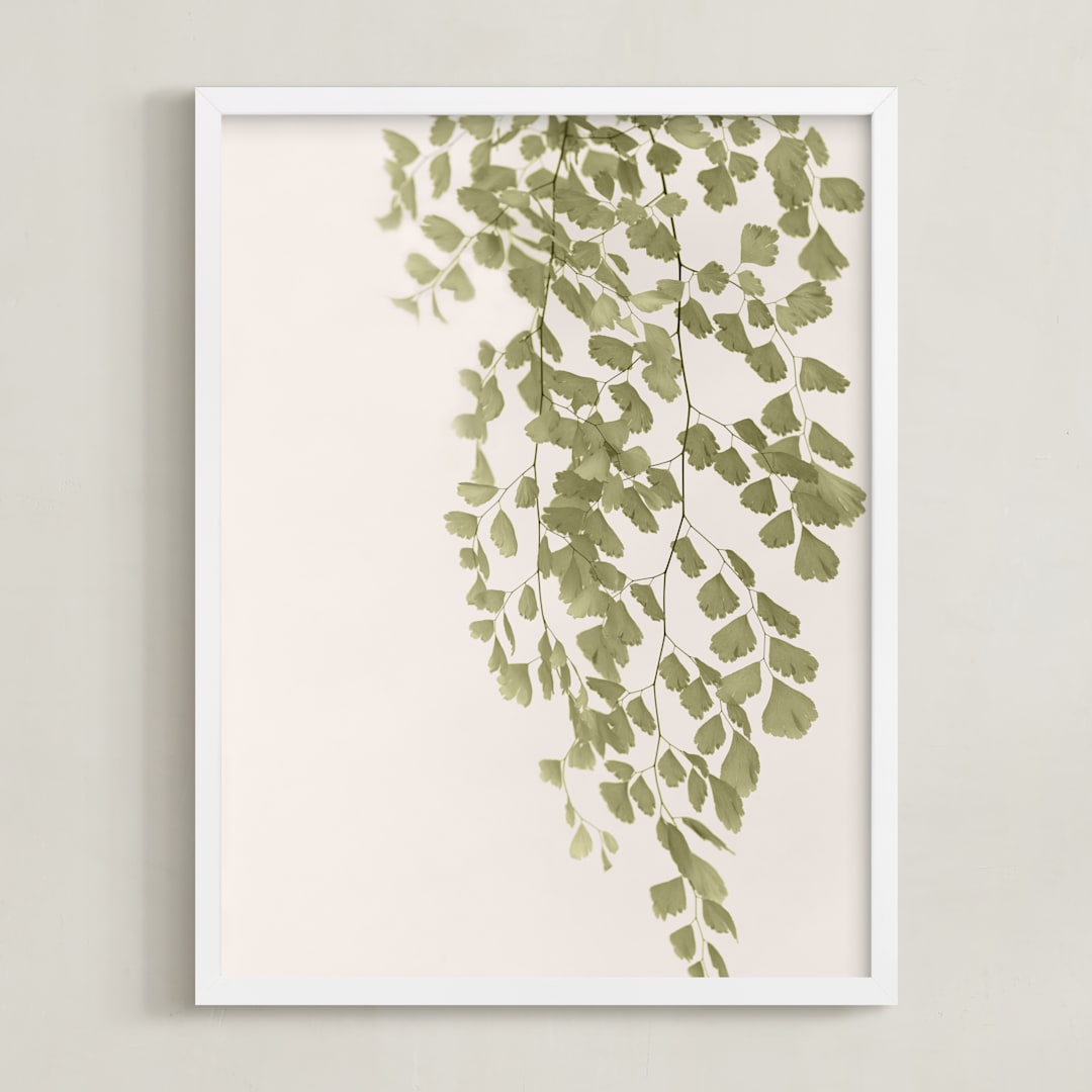 "Softness" - Art Print in Olive branch by Eliane Lamb - Framed