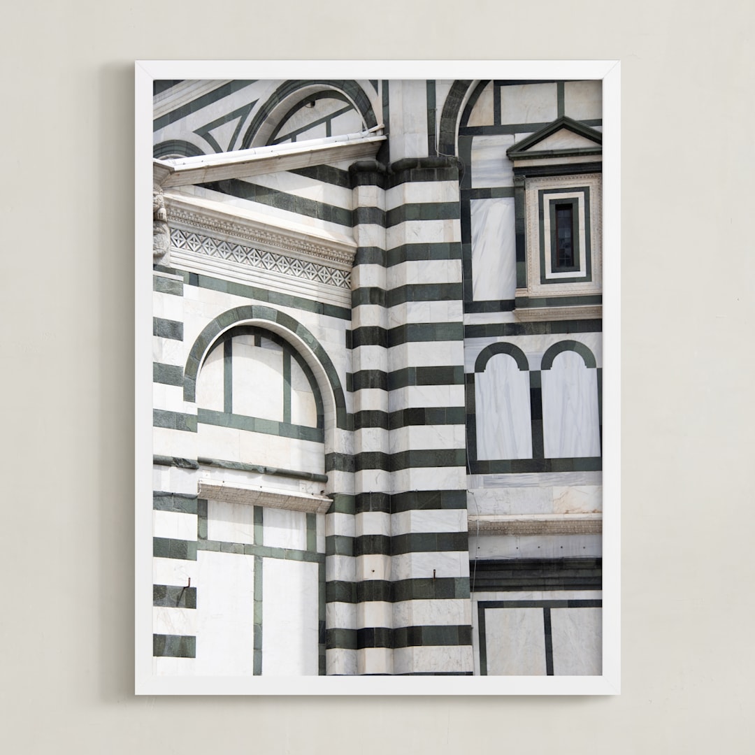 "Stripe" - Art Print in Stone by Jenna Holcomb - Framed