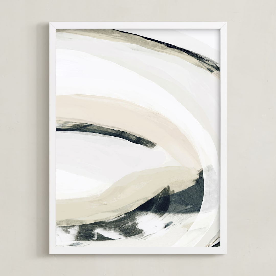 "To Wander II" - Art Print in Charcoal by Melanie Severin - Framed