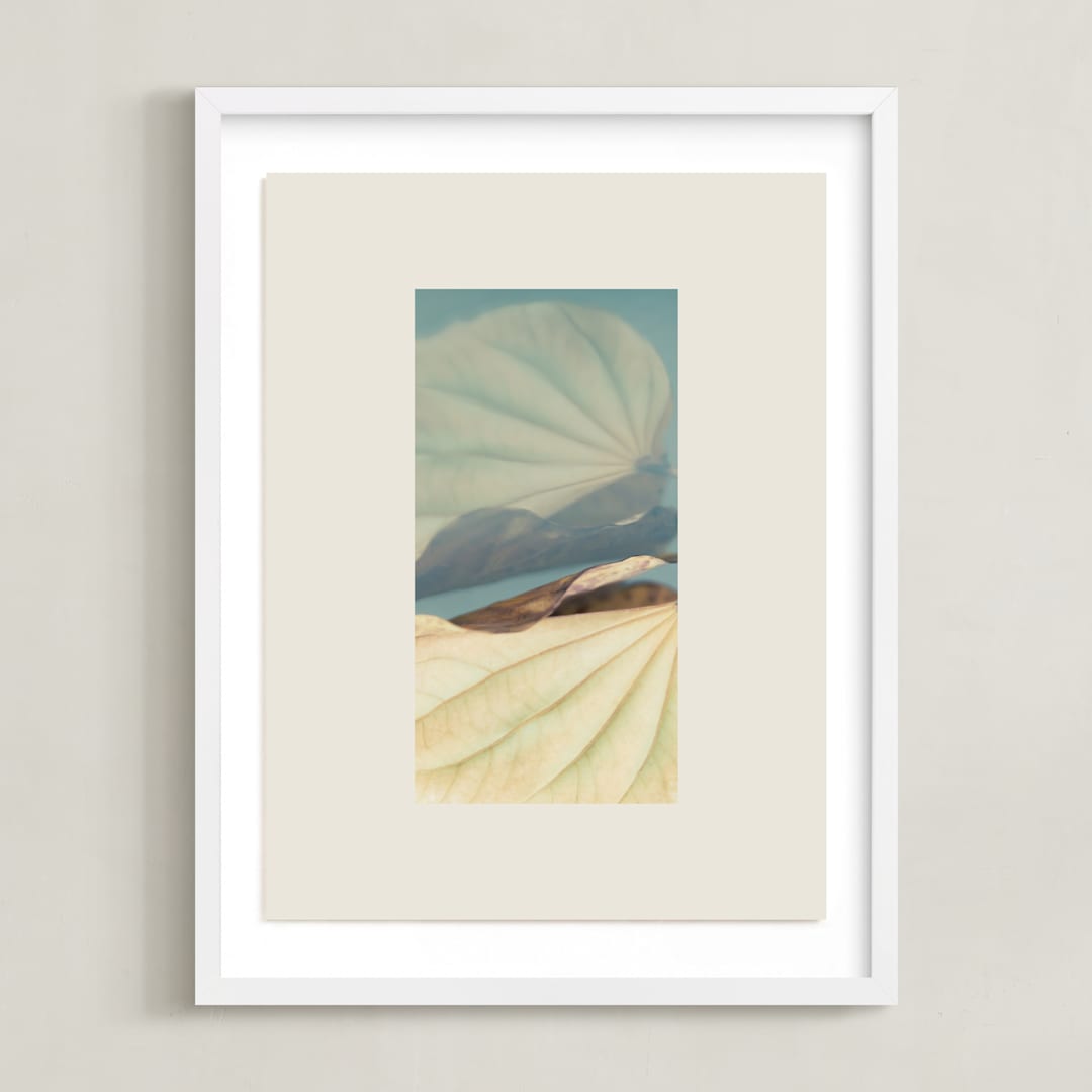 "It's a Beautiful Life II" - Art Print in Blue Sage by Shawna Urban - Framed