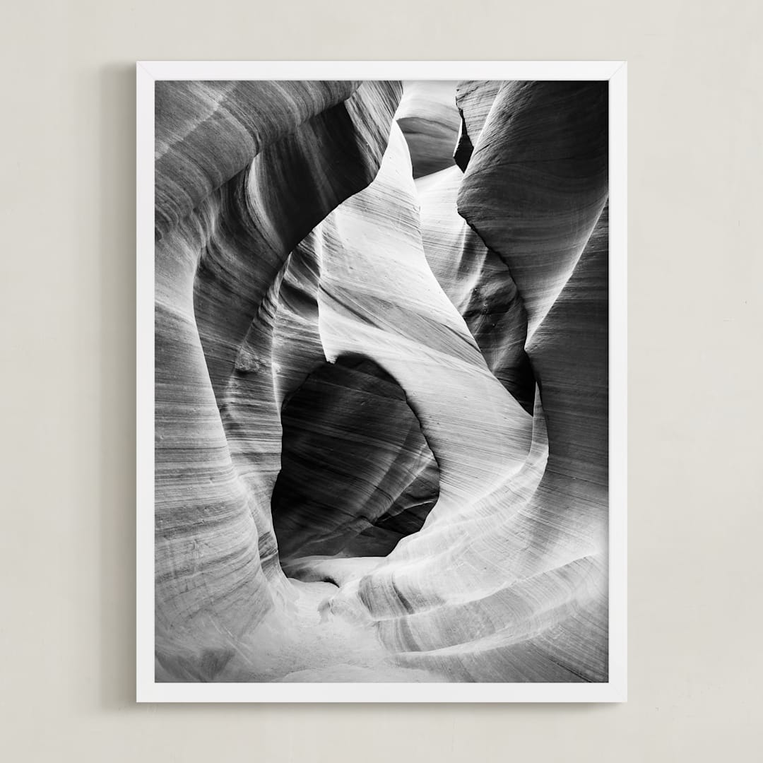 "Canyon 1" - Art Print in ink by Kamala Nahas - Framed
