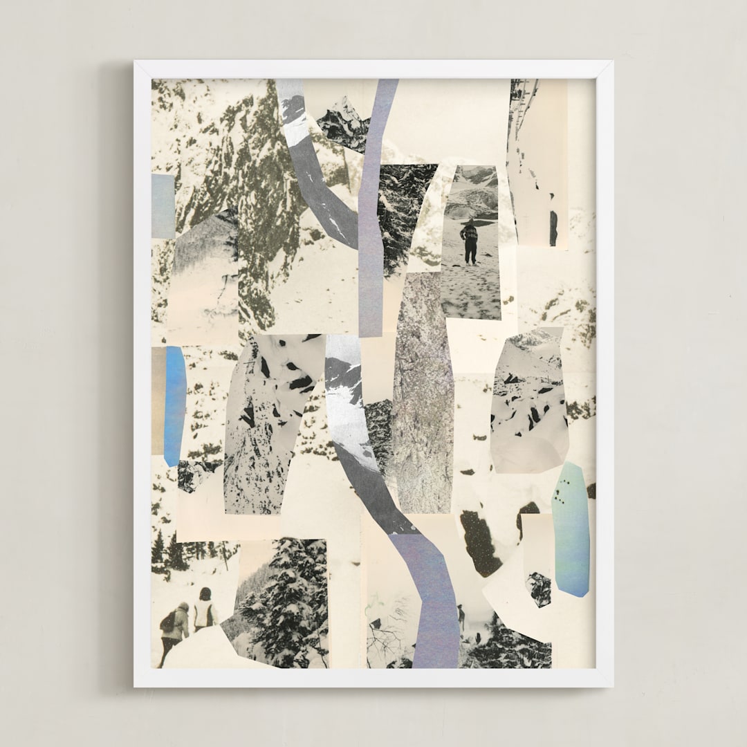 "Mountains" - Art Print in cool air by Sumak Studio - Framed