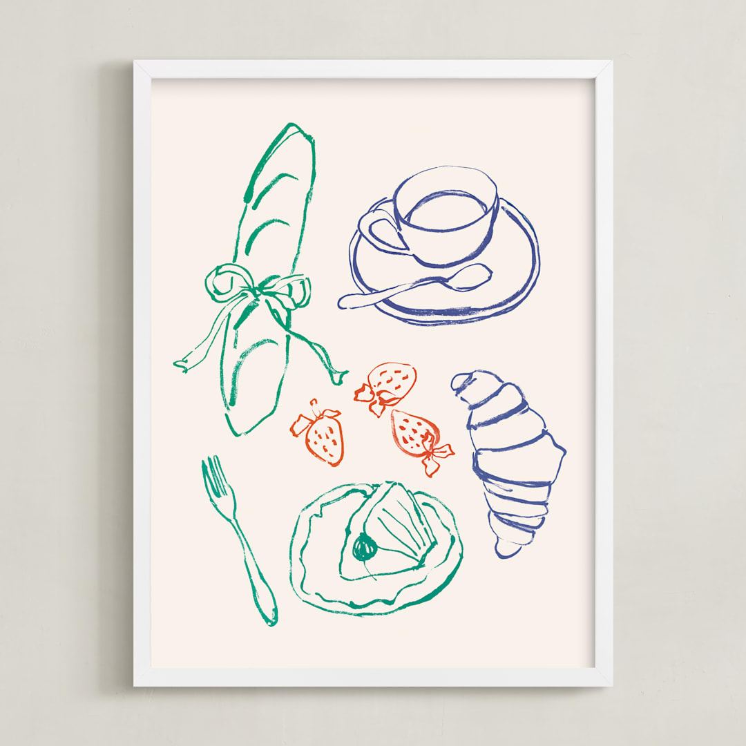 "Dawn & Dusk Delights 1" - Art Print in Cotton by Cass Loh - Framed