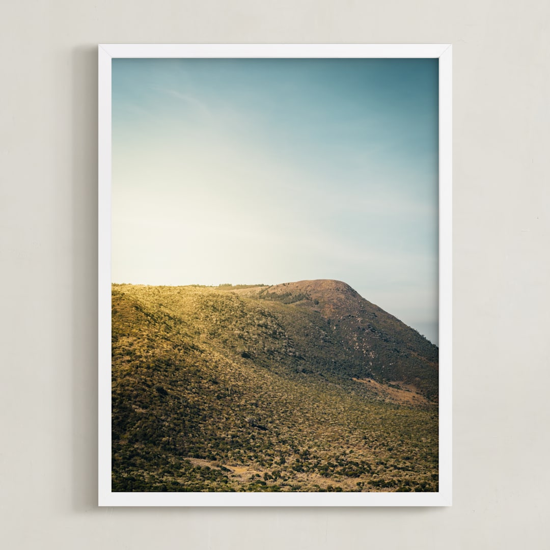 "Great Rift Valley II" - Art Print in Teal and Orange by David Michuki - Framed