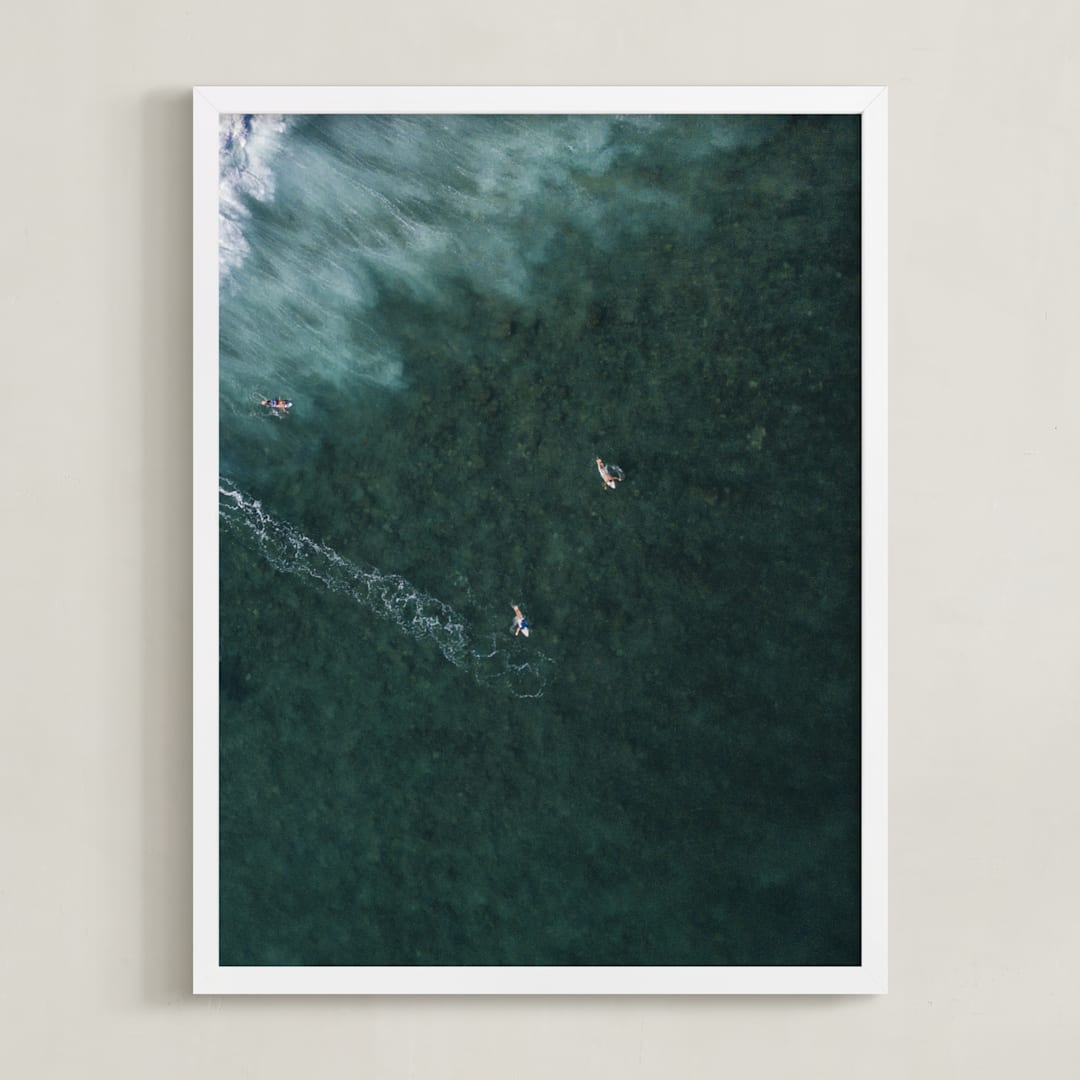 "Ride II" - Art Print in Teal by Shari Margolin - Framed