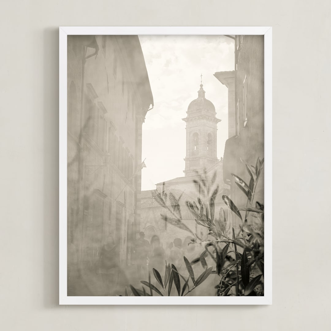"Quartiere" - Art Print in Cotton Seed by Tania Medeiros - Framed