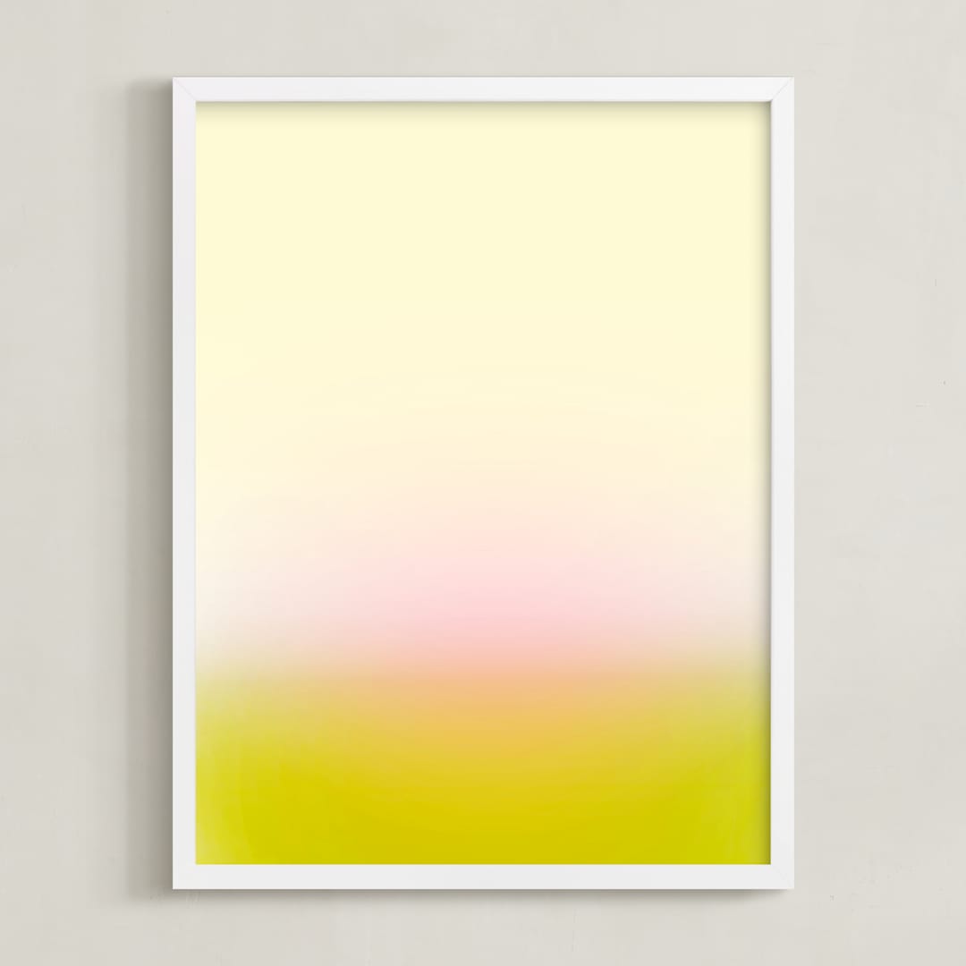 "Desert" - Art Print in sunset by Lori Wemple - Framed