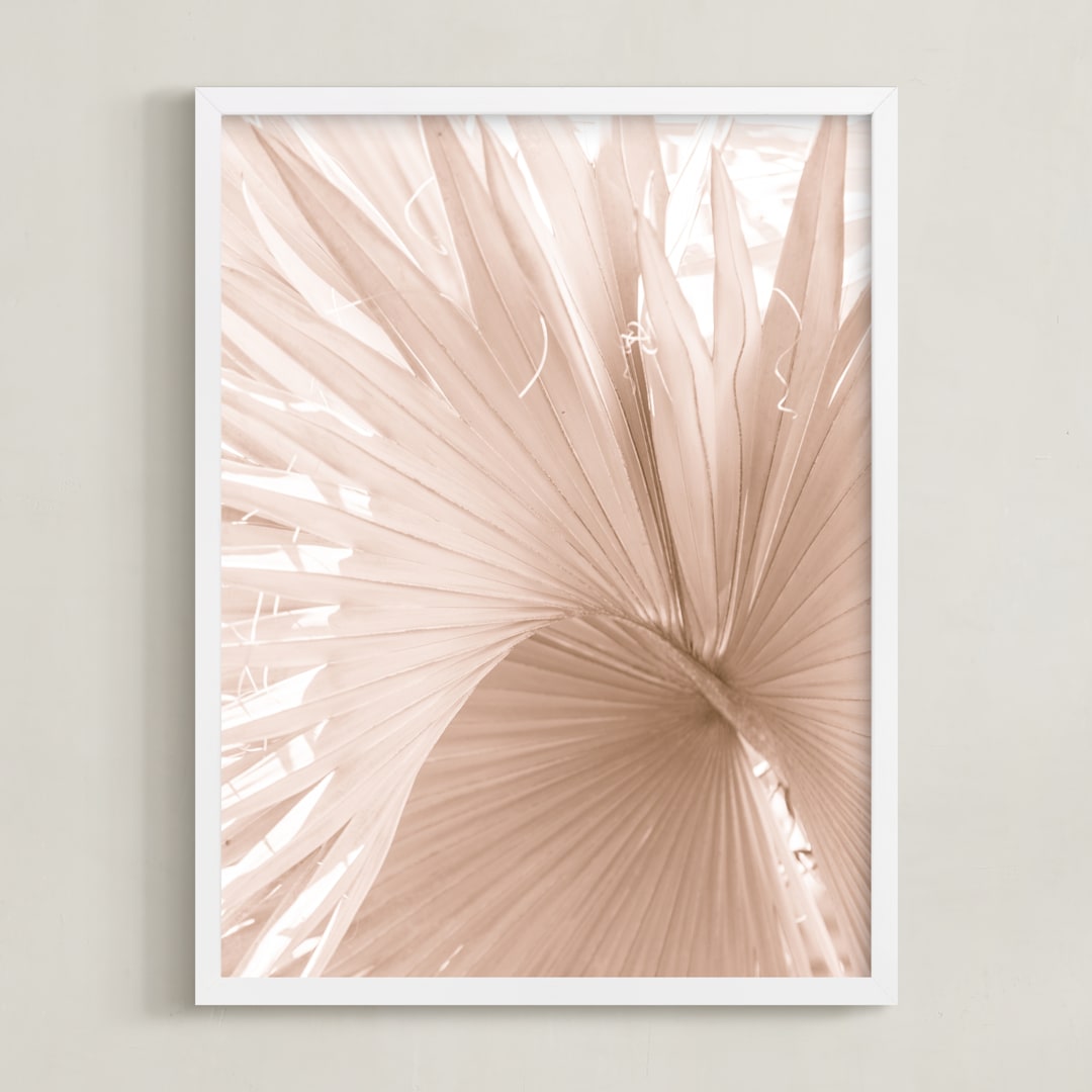 "Whirl" - Art Print in Beige by Carly Tabak - Framed