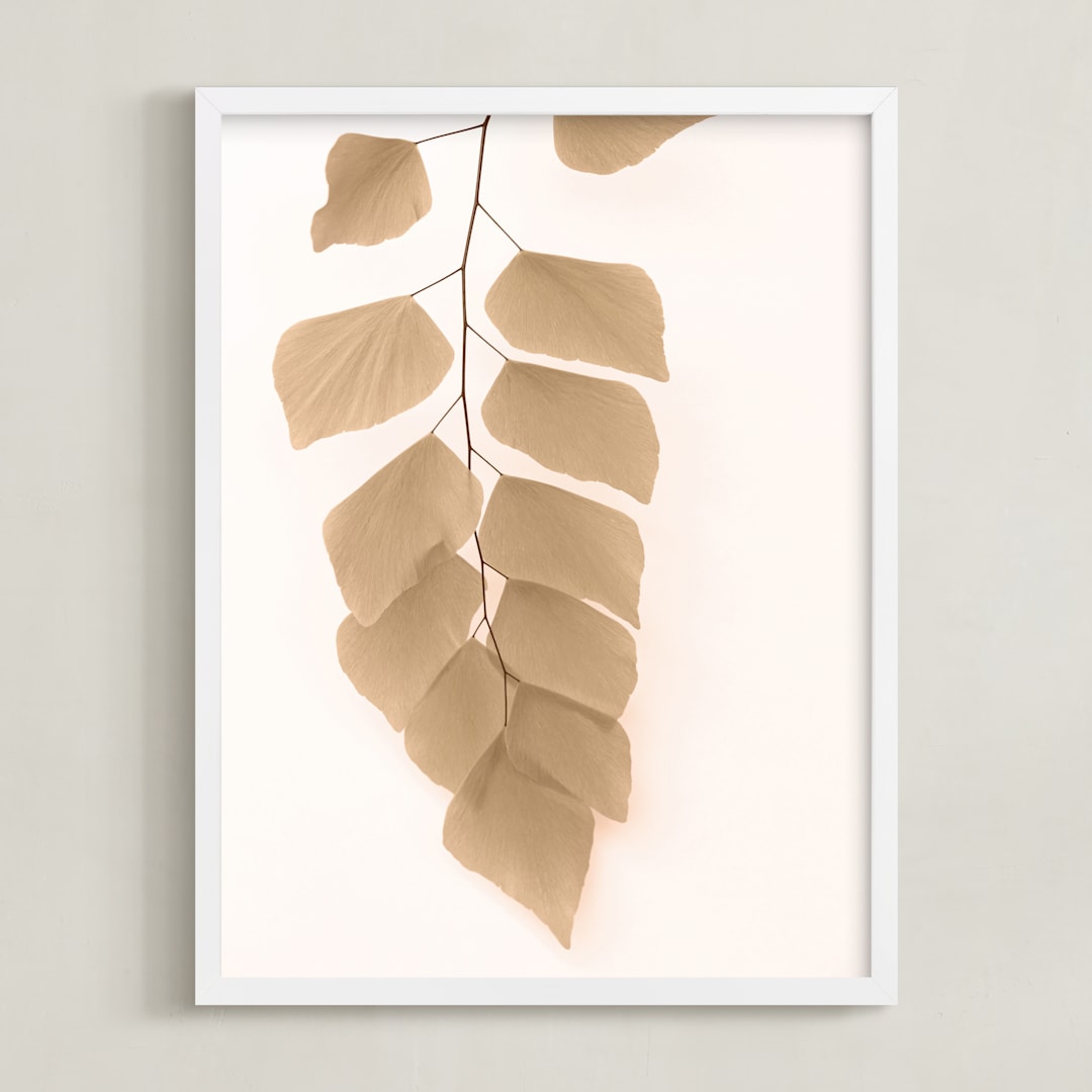 "Tenderness" - Art Print in Antique Brass by Eliane Lamb - Framed