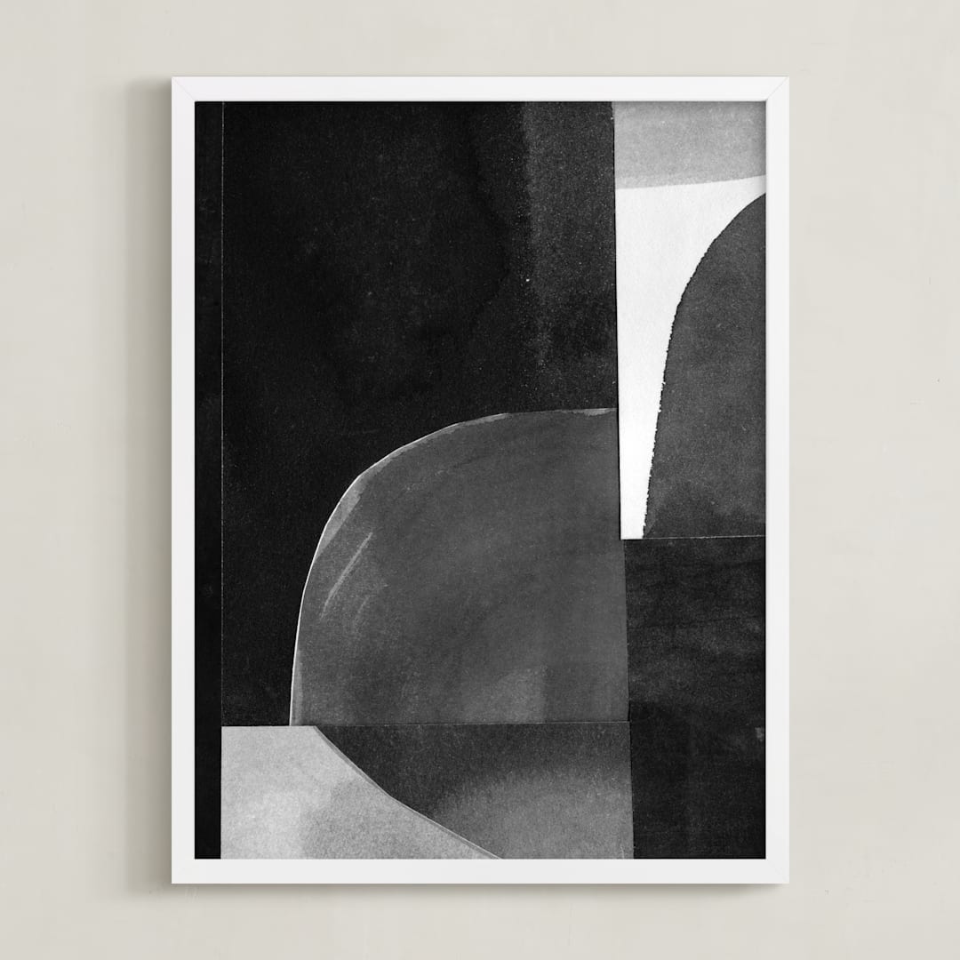 "Construct 32" - Art Print in Black & White by Ashleigh Ninos - Framed