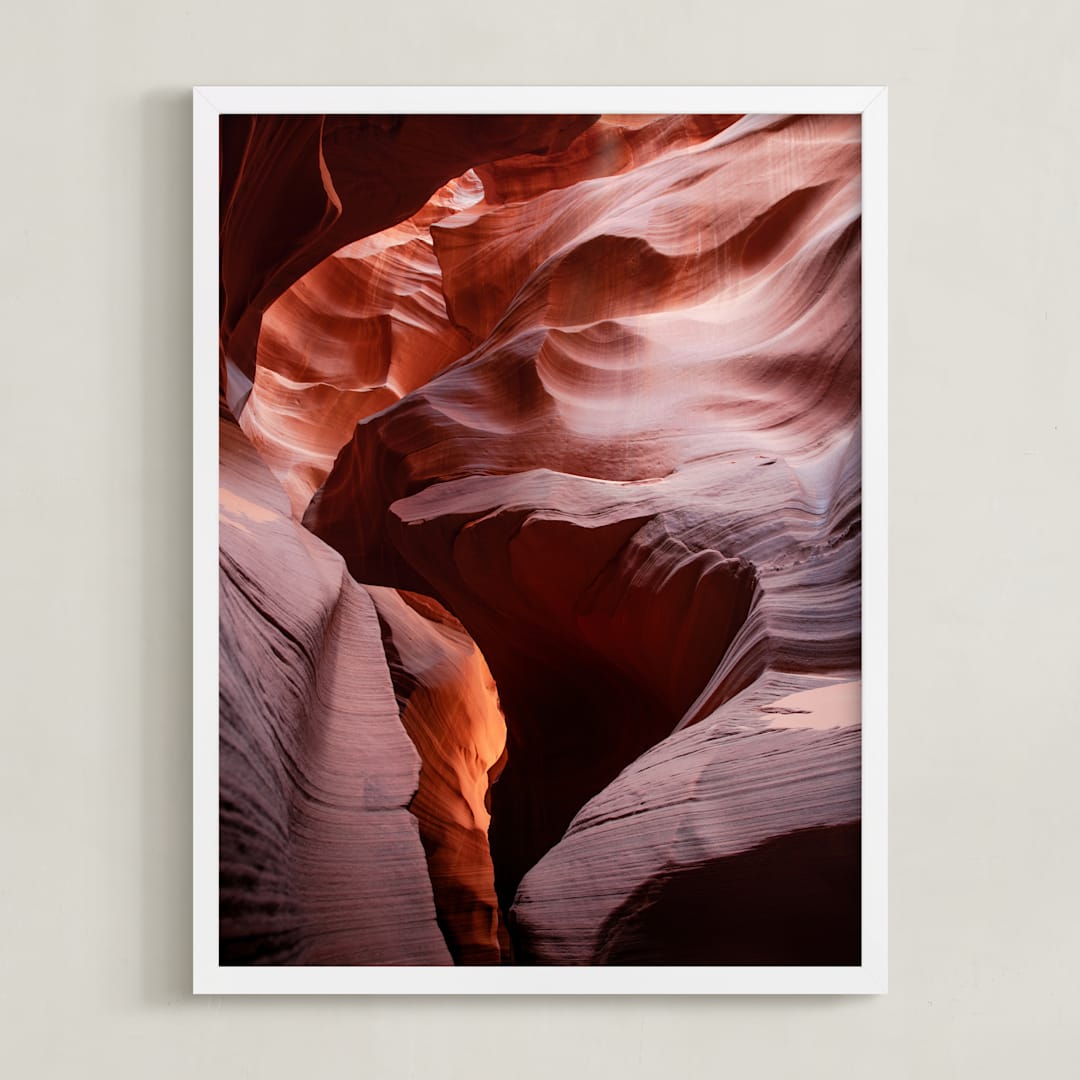 "Sandstone and Light" - Art Print in Terracotta by Eric Clegg - Framed