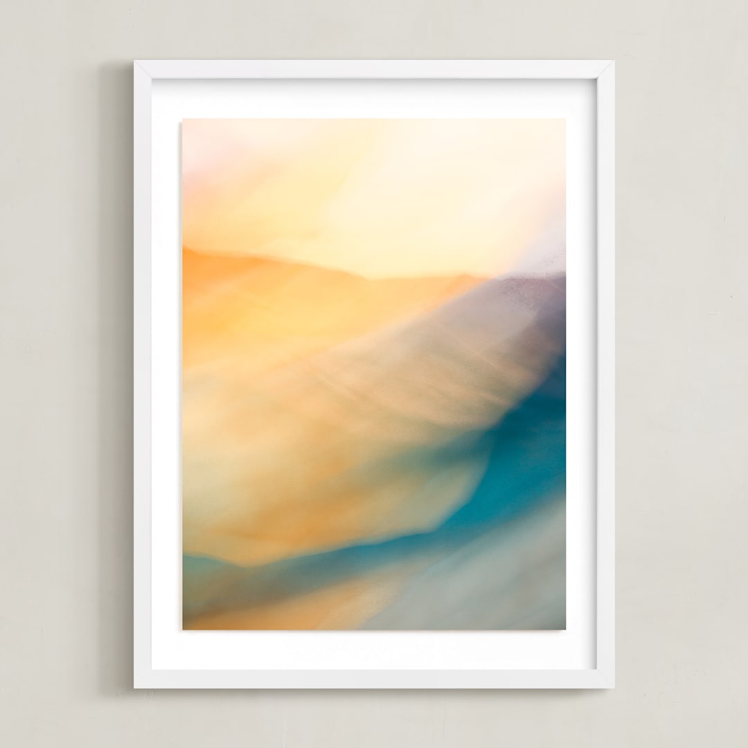 "Rays of Gold 2" - Art Print in Golden Rays by Helen Makadia - Framed