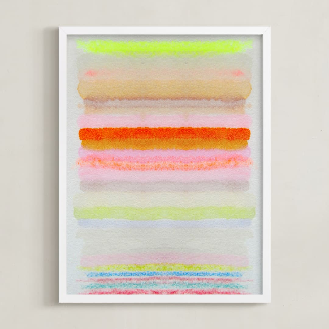 "Inner Light" - Art Print in Vibrant Pastel by HAPI ART - Framed