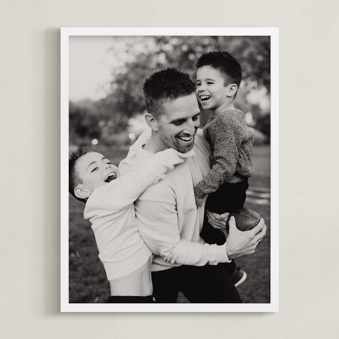 "The Big Picture: Father's Day Framed Photo" - Framed Photo in White by Minted - Framed