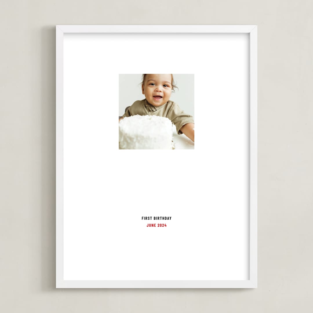 "Stamped Snap: Framed Photo" - Framed Photo in White by Minted - Framed