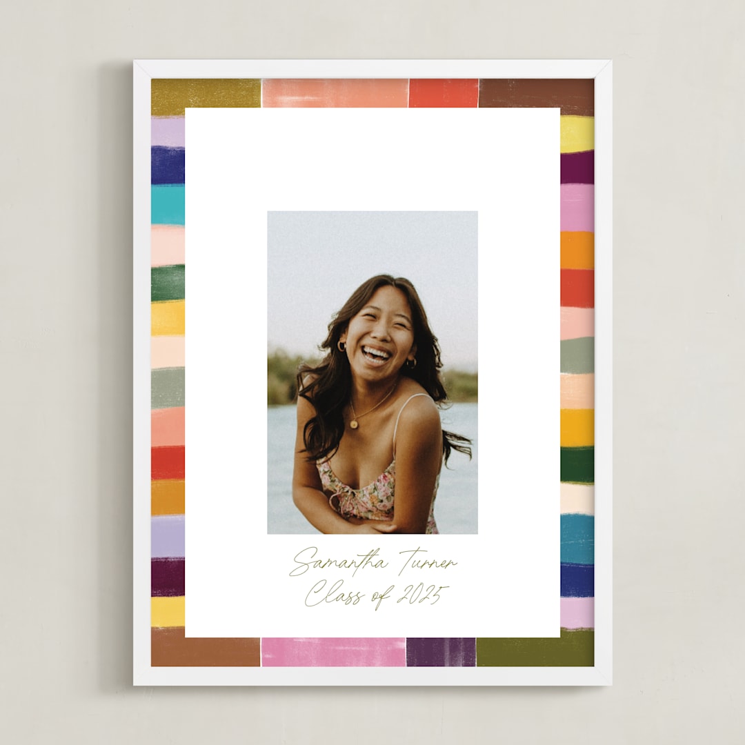 "Colorful Tiles: Portrait Framed Photo" - Framed Photo in Olive by Sierra Lee - Framed