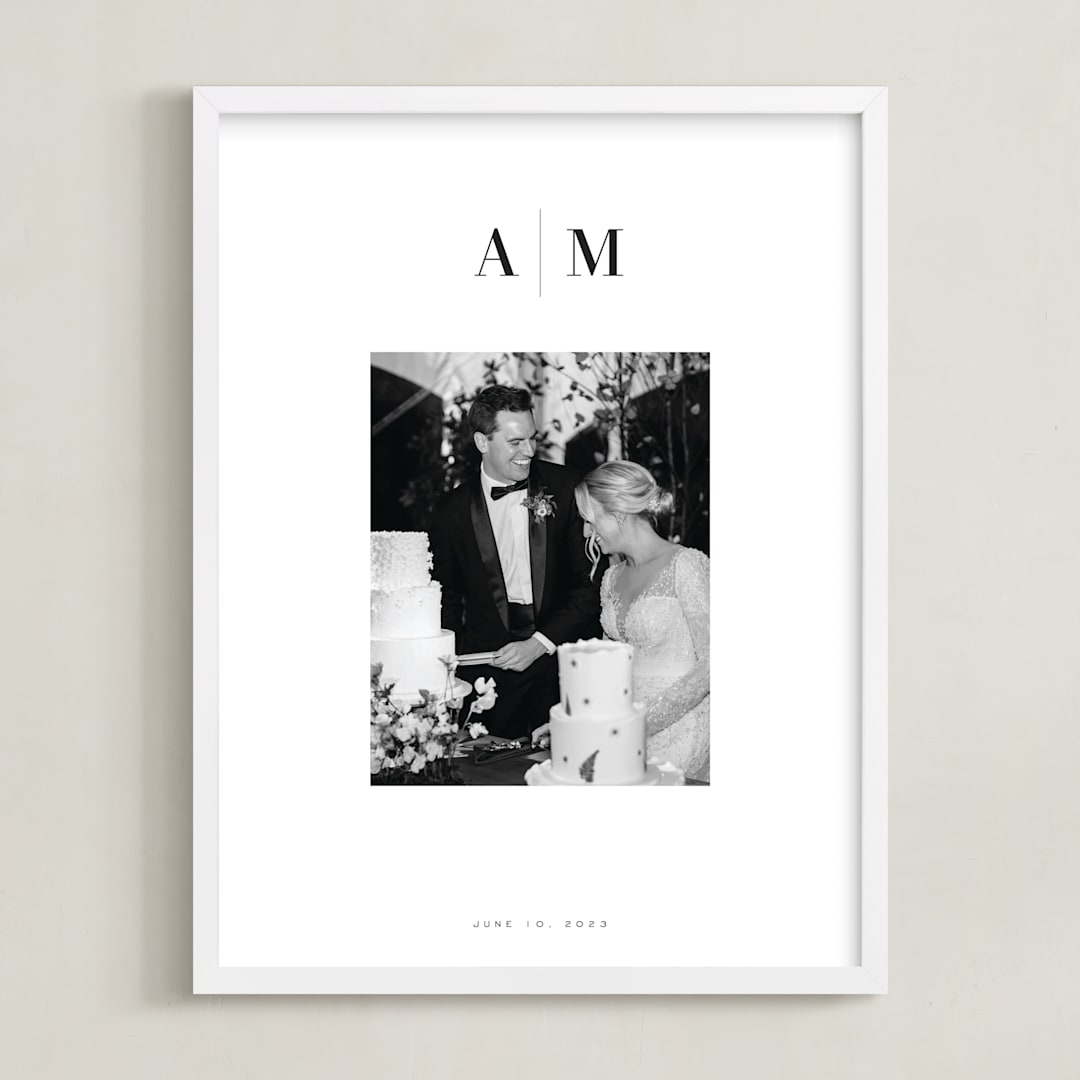"Monogram: Portrait Framed Photo " - Framed Photo in White by Minted - Framed