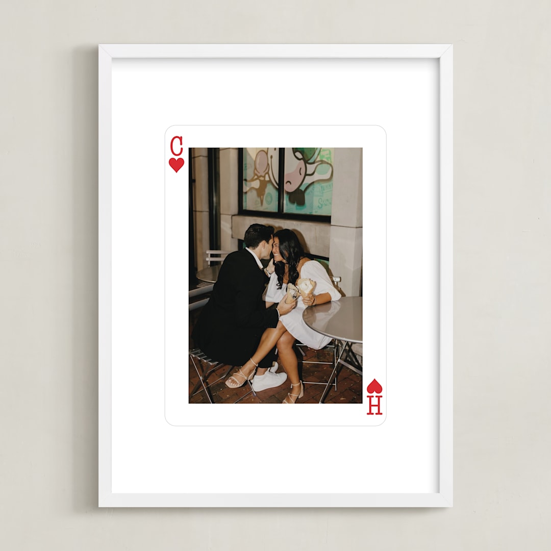 "Ace of Hearts: Framed Photo " - Framed Photo in White by Minted - Framed