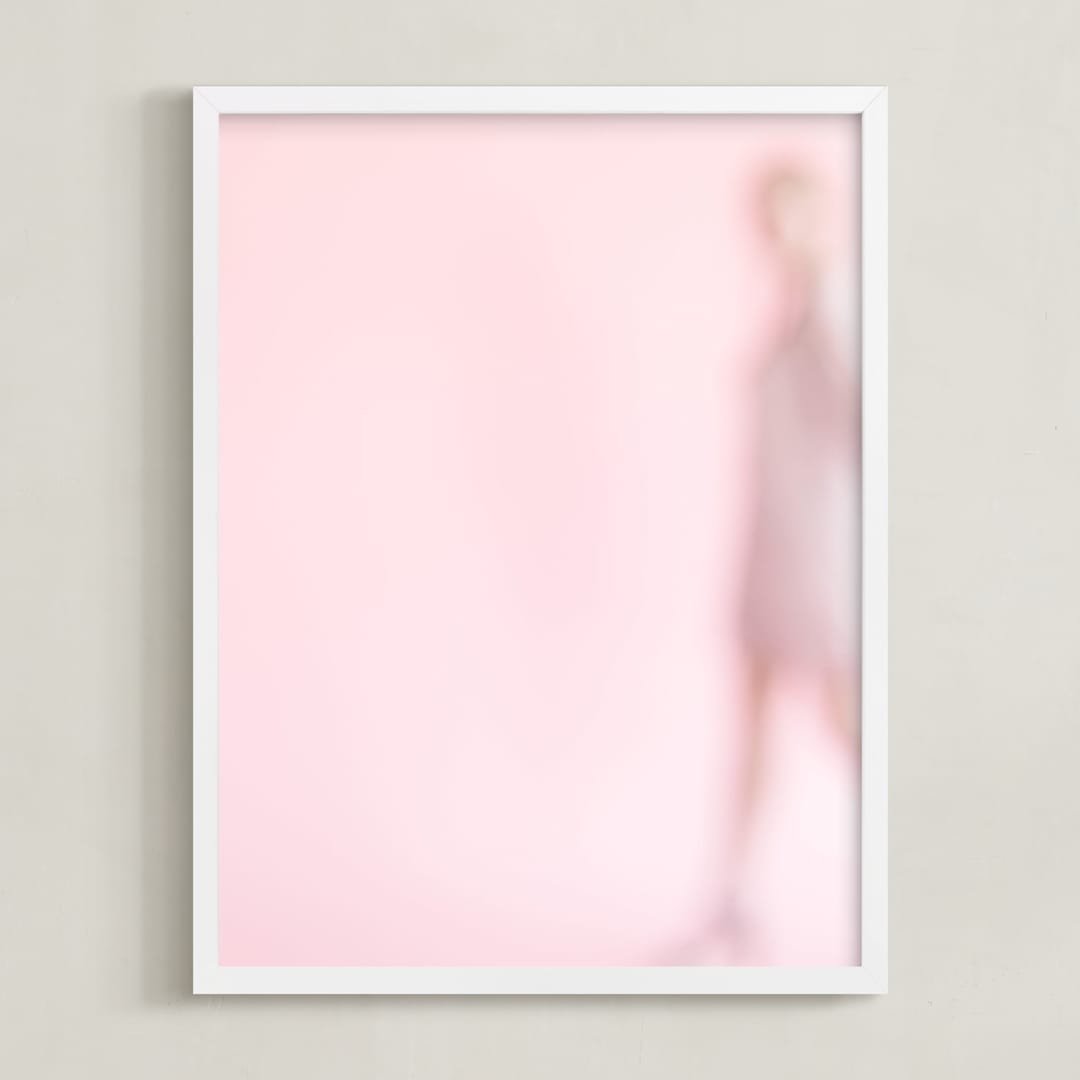 "Rose Colored Glasses" - Art Print in Pastel Pink by Katie Doherty - Framed
