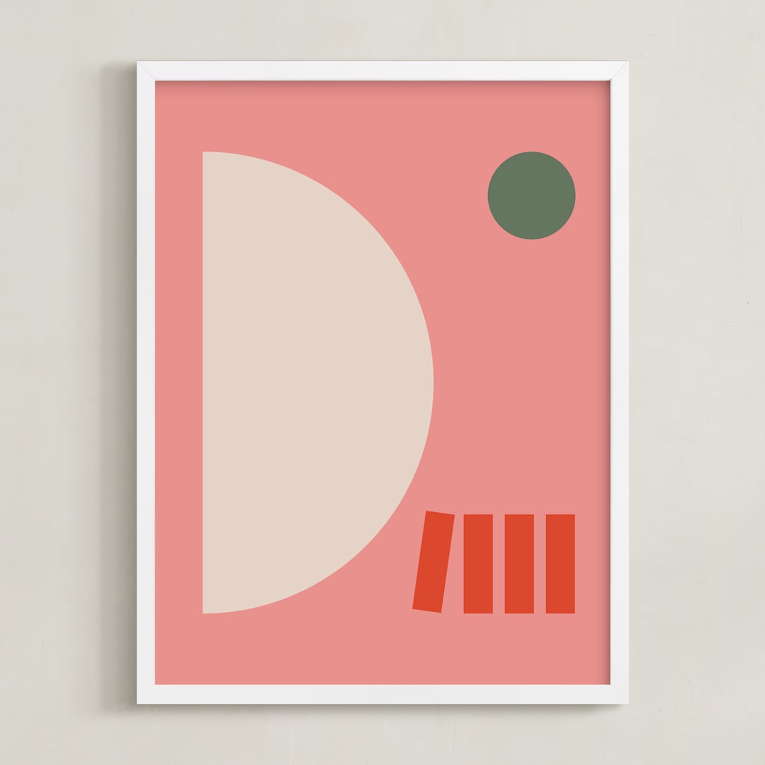 "Giulietta" - Art Print in Olive by Alex Roda - Framed
