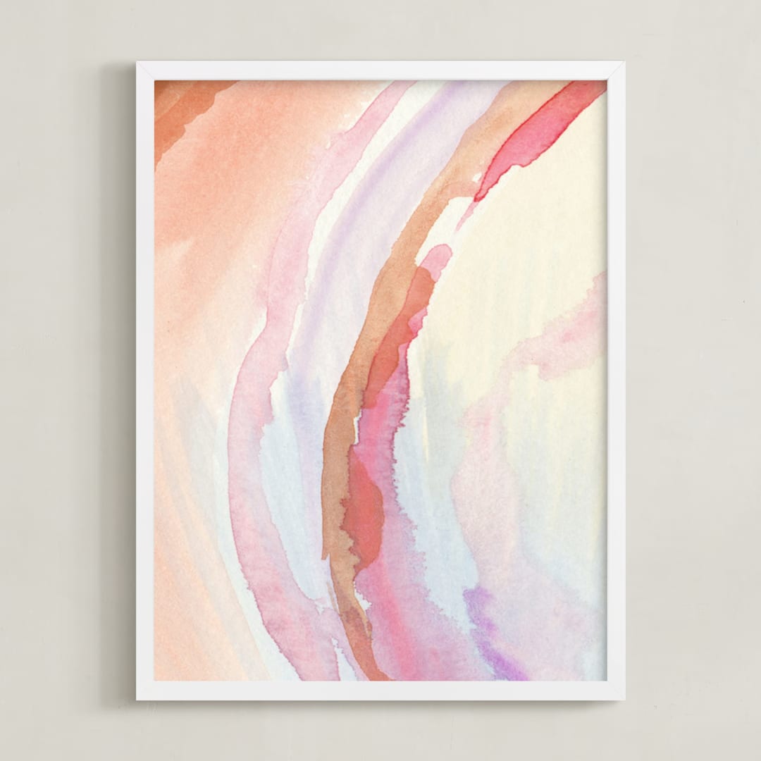 "Come Together" - Art Print in Coral Rust by Grace Kreinbrink - Framed