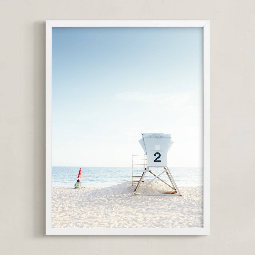 "Tower 2" - Art Print in tower blue by Kamala Nahas - Framed