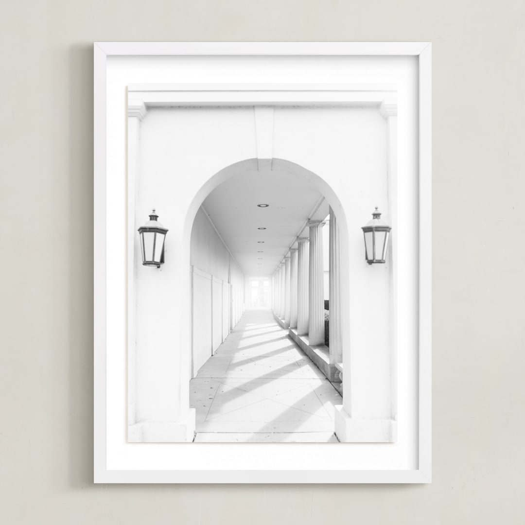"Arches" - Art Print in Column White by Ilze Lucero - Framed