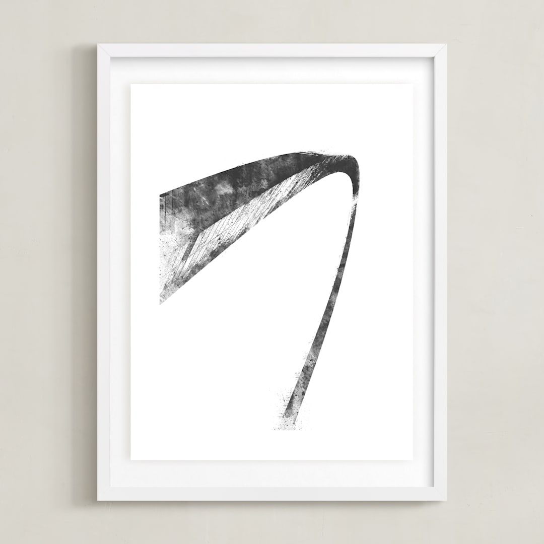 "St. Louis Arch" - Art Print in Grey by Paul Berthelot - Framed