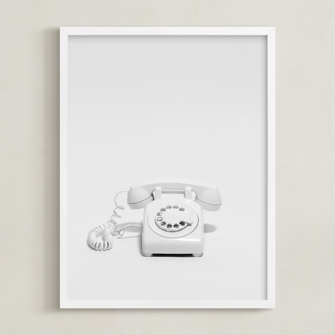 "Telephone" - Art Print in Pearl by Cristiane - Framed