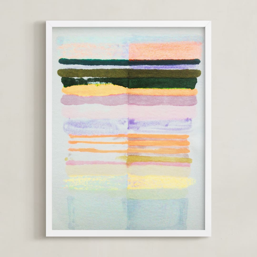 "Inner Nature" - Art Print in Hot Tangerine by HAPI ART - Framed