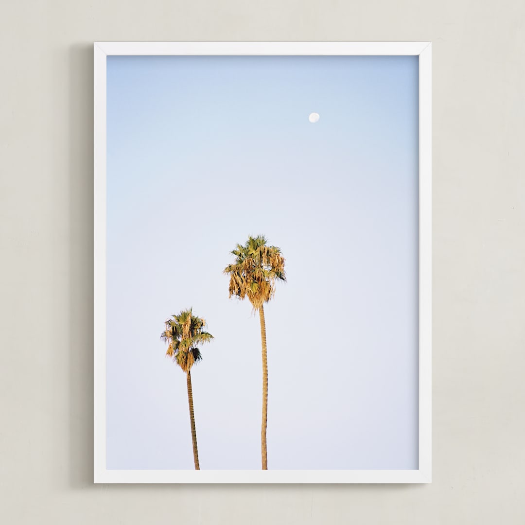 "California Sky" - Art Print in Pastel Blue by Tania Medeiros - Framed