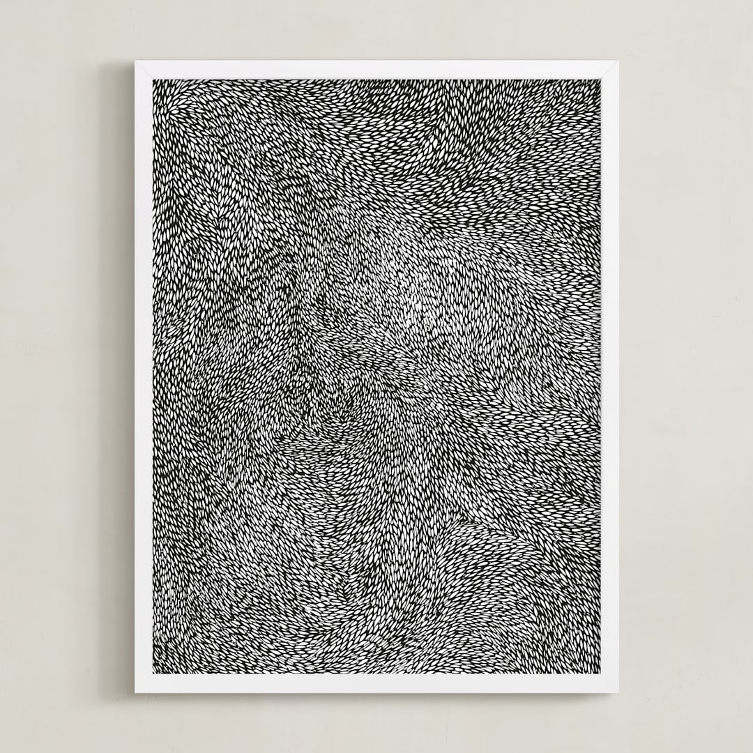"10,000 Grains" - Art Print in Charcoal by Bryn Wears-Fitipaldi - Framed