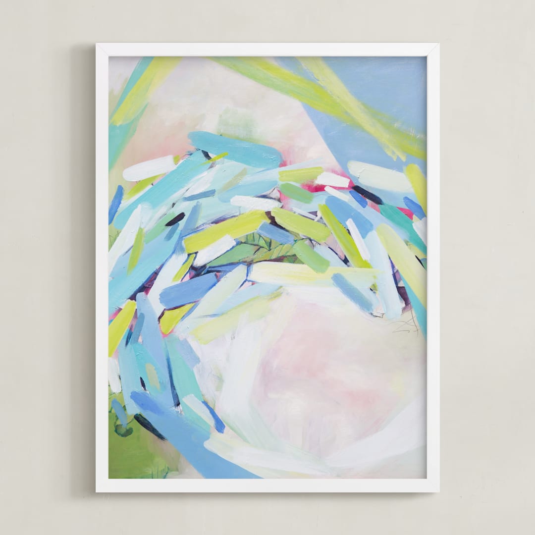 "Welcome to the Jungle" - Art Print in Jungle Greens by Makewells - Framed