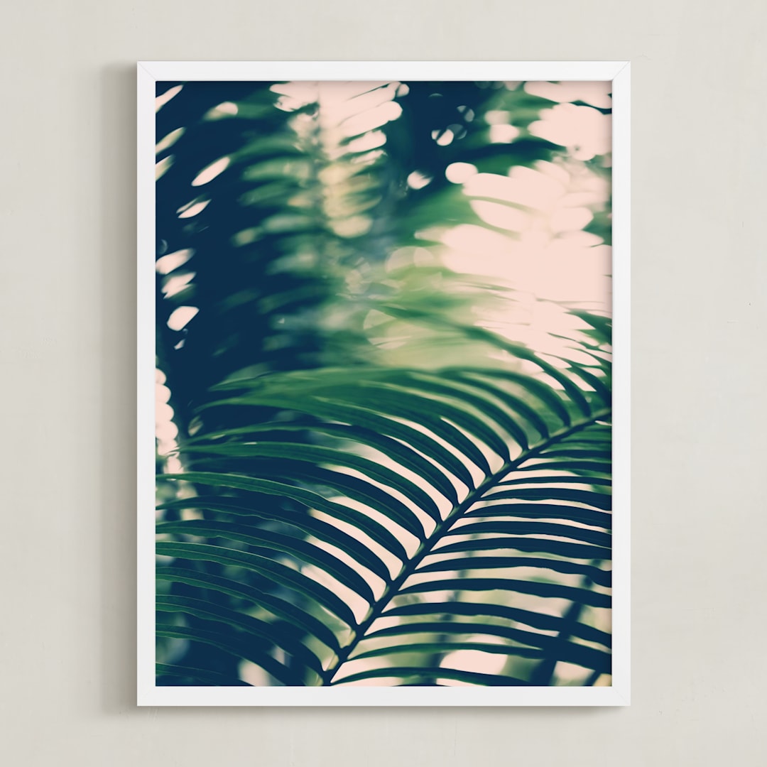 "Labyrinths" - Art Print in forest green by ALICIA BOCK - Framed