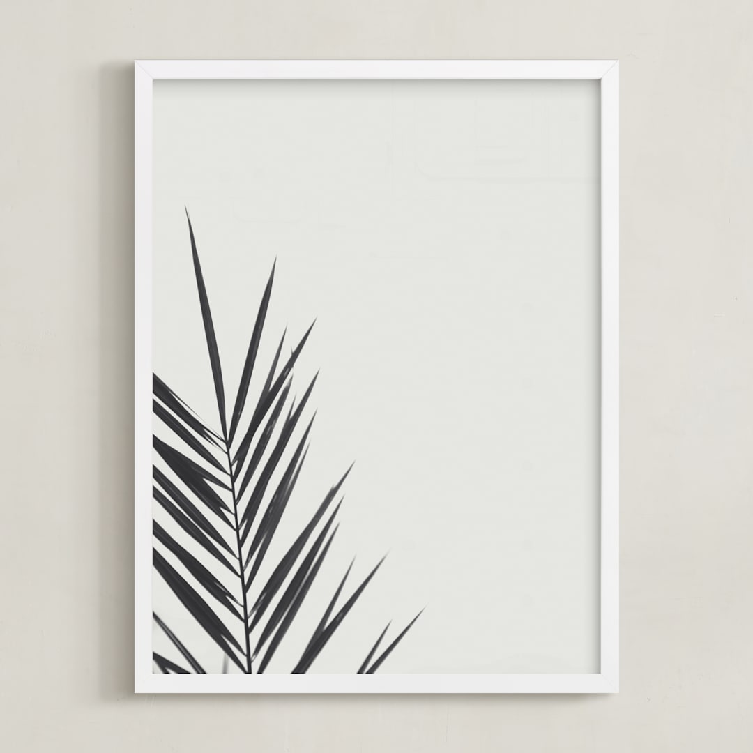 "One" - Art Print in Charcoal by Stacy Cooke - Framed