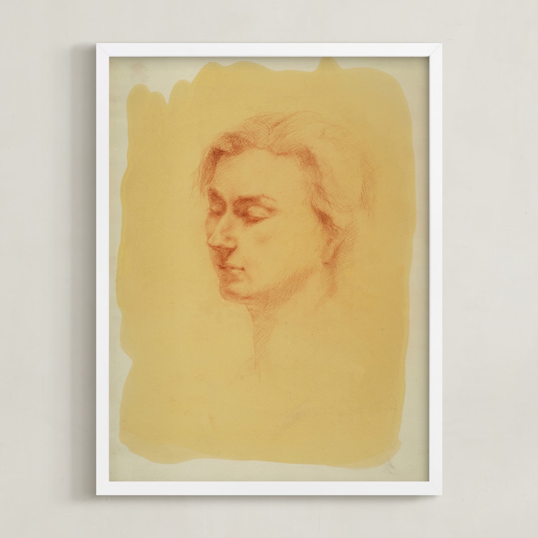"Day Dream" - Art Print in Terra Cotta by Stephanie Chang - Framed