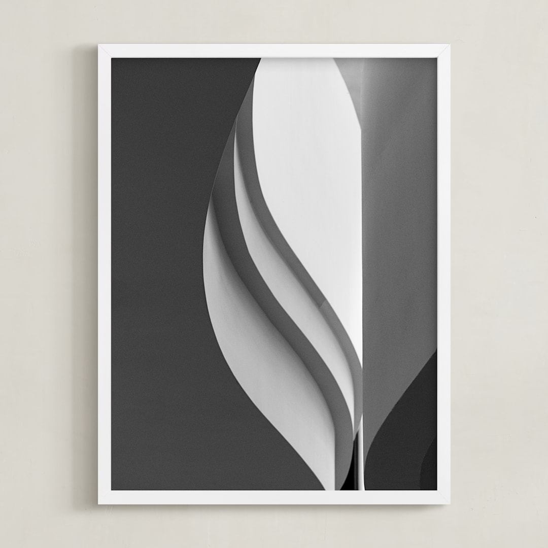 "Tulip" - Art Print in Black & white by Angie McMonigal - Framed