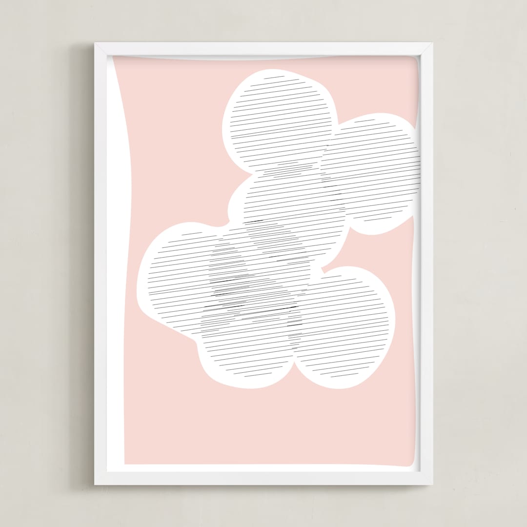 "Circle of Friends" - Art Print in Cotton Candy by Kisco Print Shop - Framed