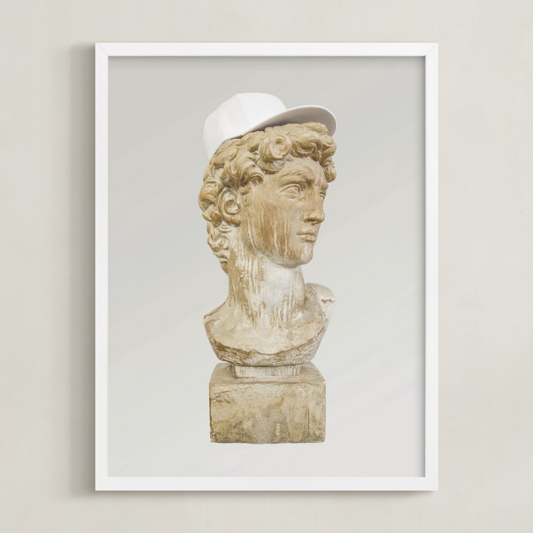"Classic Cool" - Art Print in Stone by Kelsey Mucci - Framed