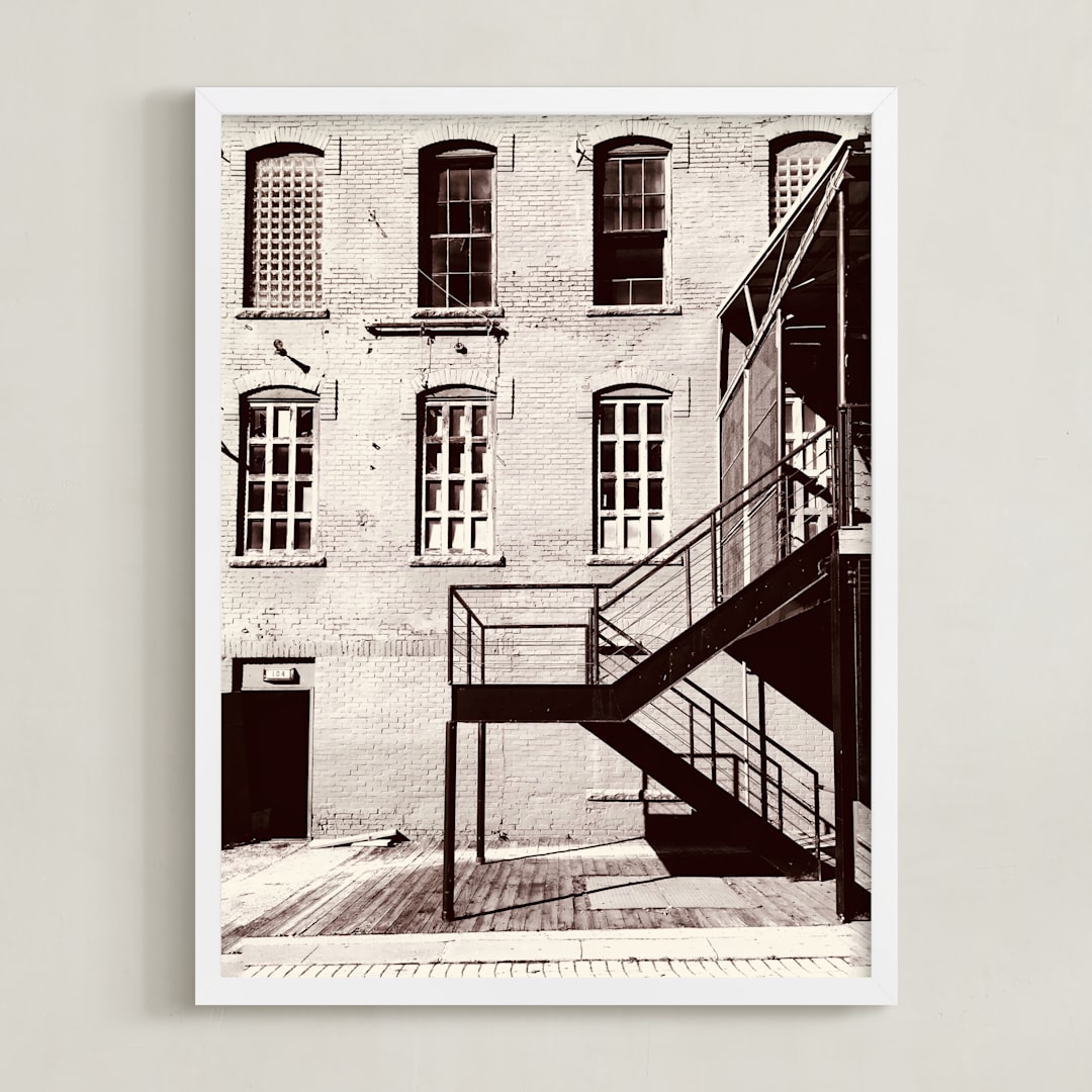 "brick and mortar" - Art Print in salt & pepper by Sondra Lucianovic - Framed