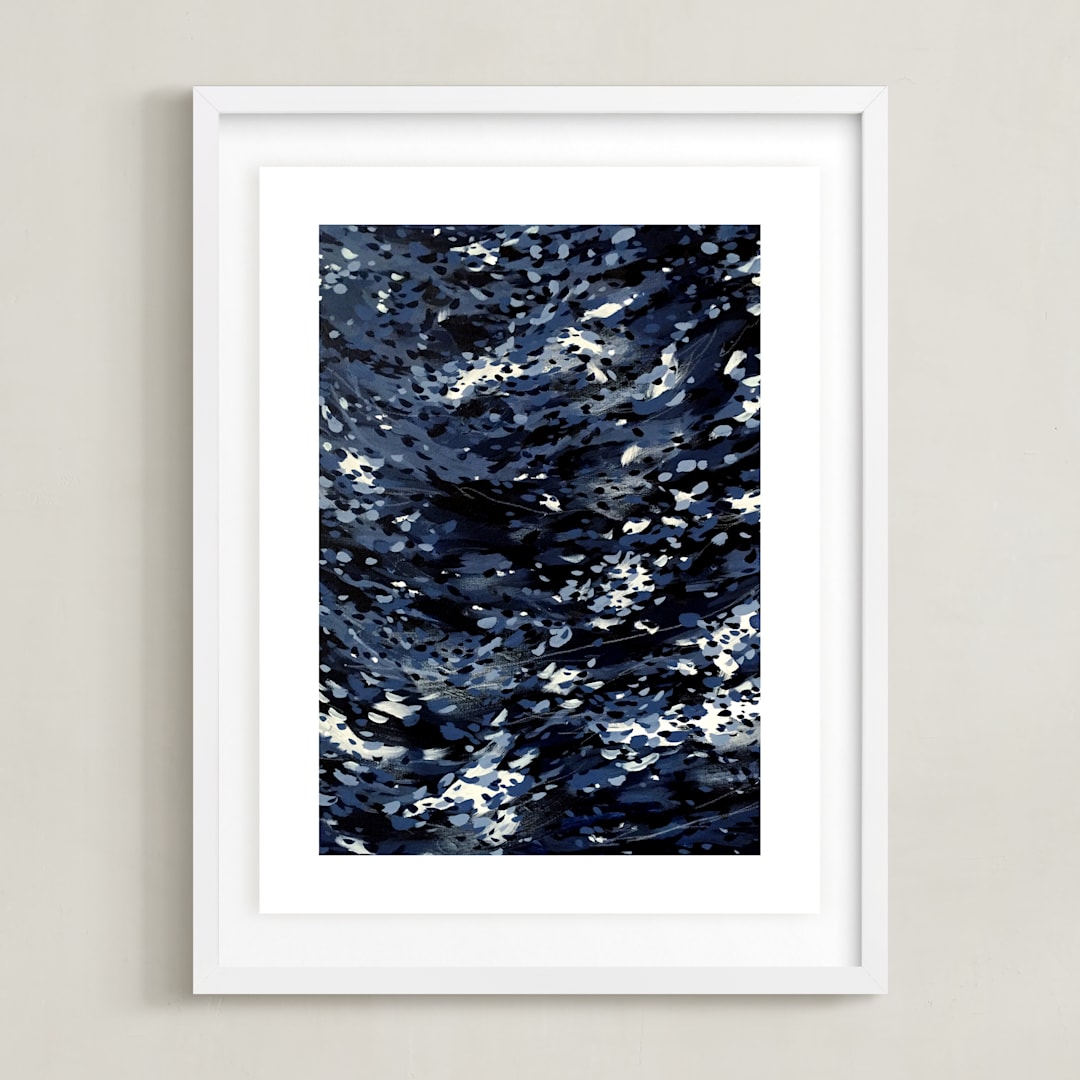 "Sierra Sky" - Art Print in Deep Navy by Katie Craig - Framed