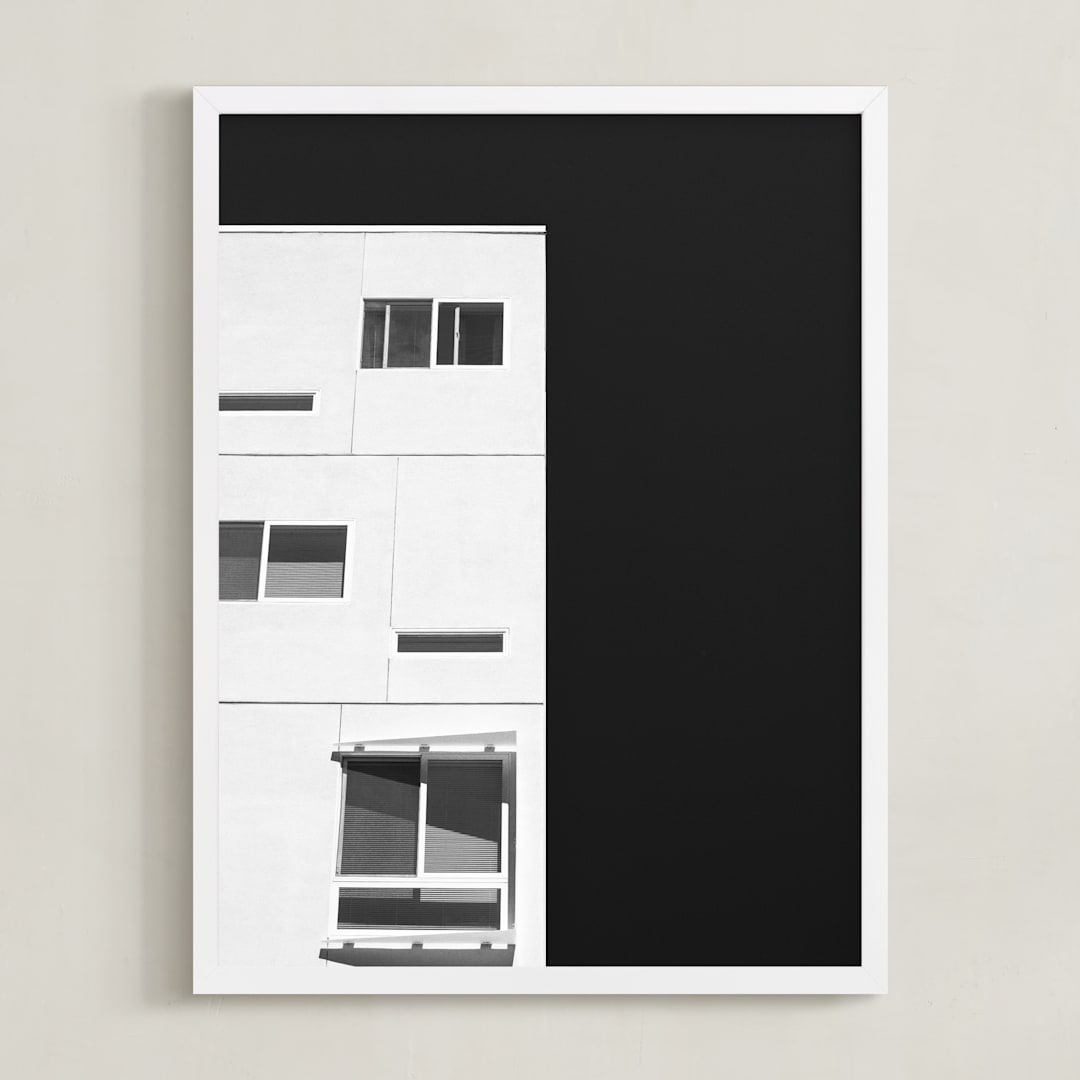 "rectangle with me" - Art Print in coal by Kamala Nahas - Framed