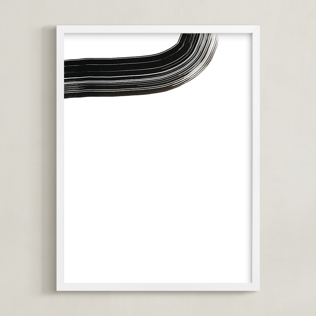 "Shimmering Waterway " - Art Print in Moon by Lise Gulassa - Framed