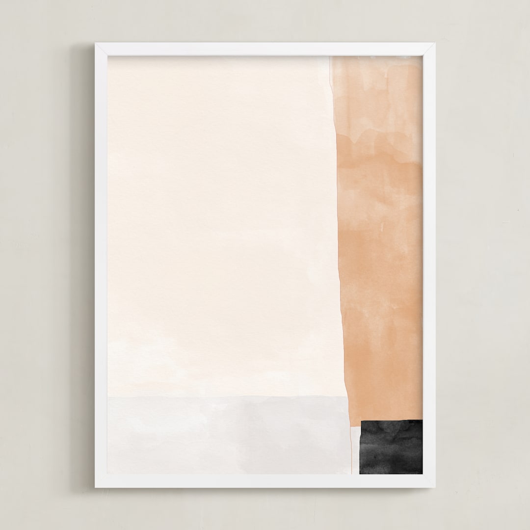 "Journey 01" - Art Print in Desert Brown by WeArt - Framed