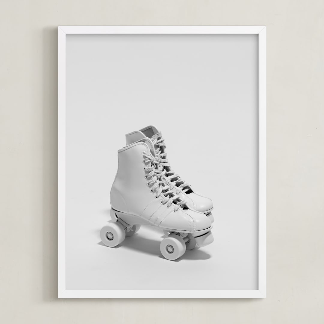 "Roller Skates " - Art Print in Powder by Cristiane - Framed