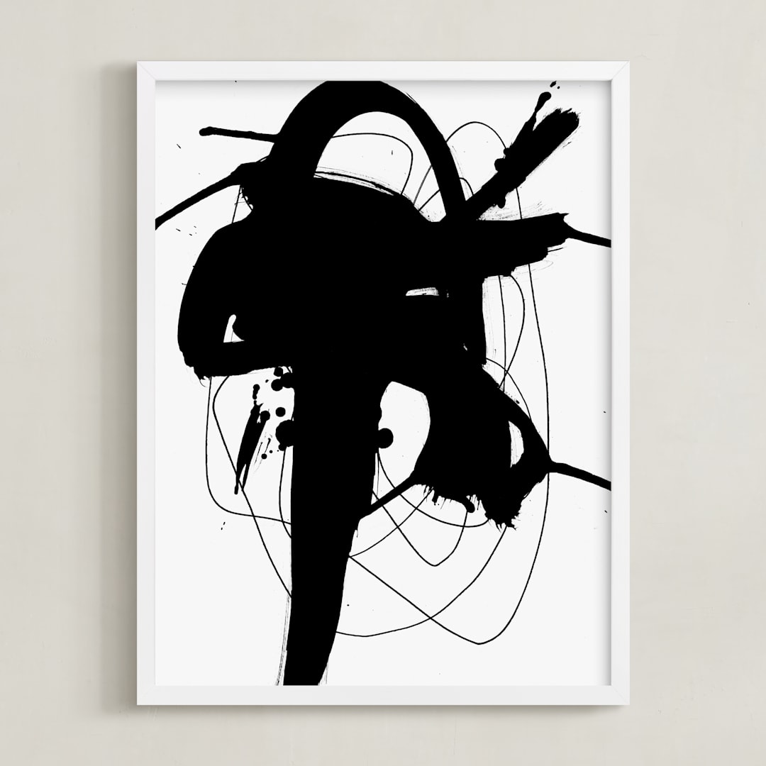 "synapse" - Art Print in Black and White by Ilana Greenberg - Framed