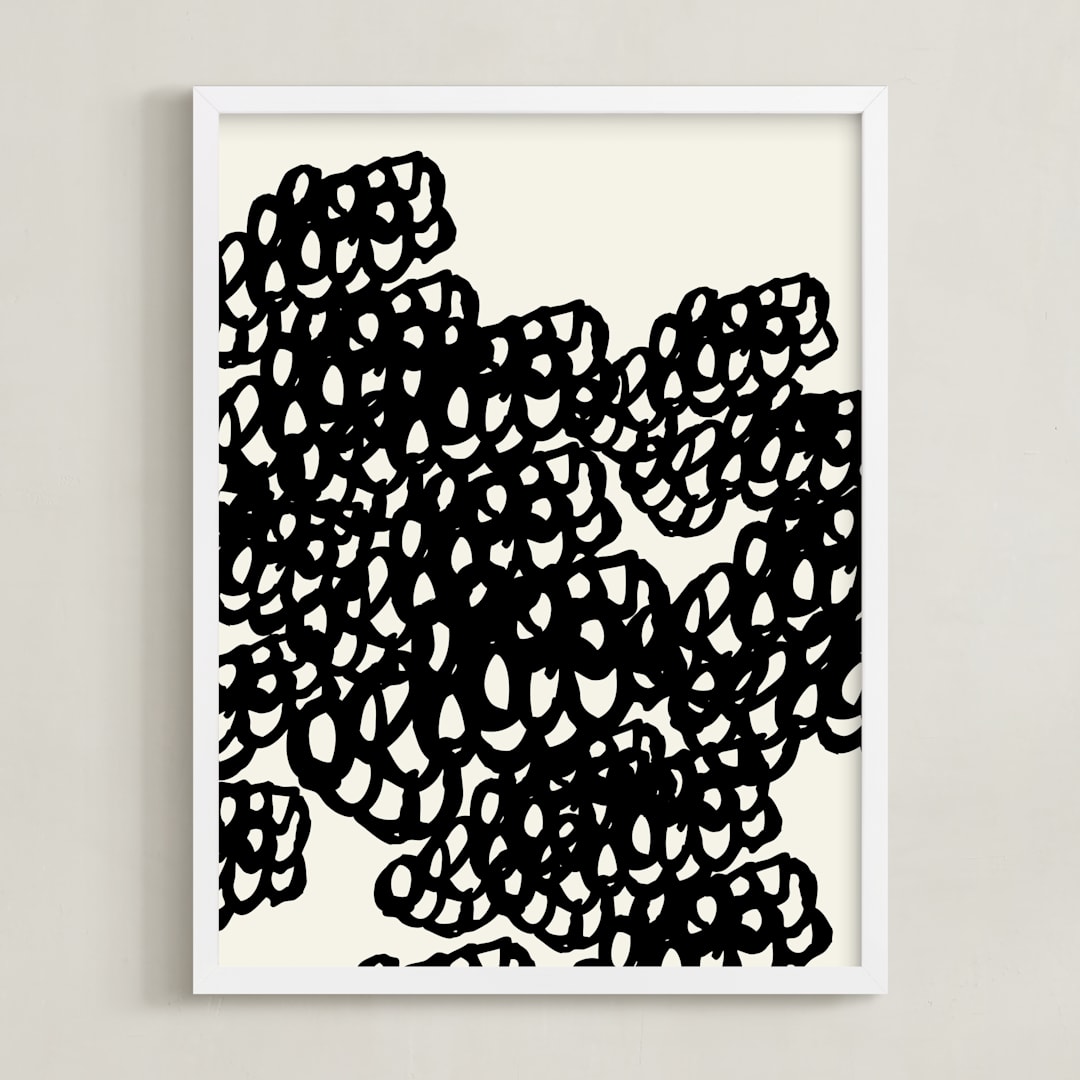 "Black Sheep" - Art Print in Noir by rose lindo - Framed