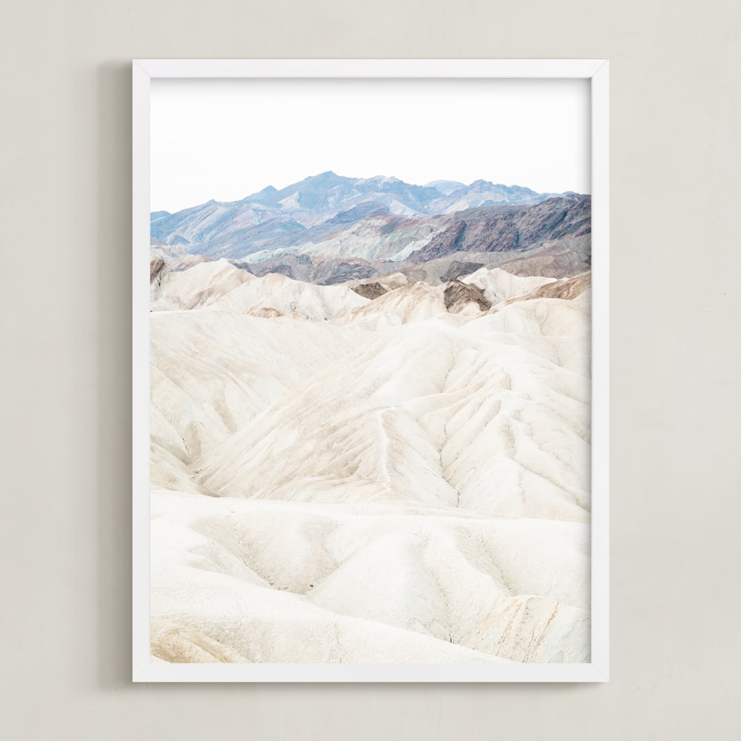 "White Canyon 2" - Art Print in Sand by Kamala Nahas - Framed