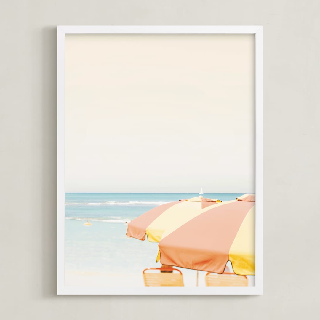 "Sunshine State" - Art Print in Beach by Irene Suchocki - Framed