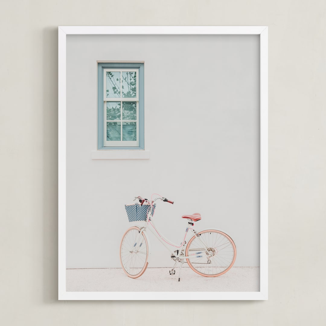 "Sweet Ride" - Art Print in Pink Glow by Sara Hicks Malone - Framed
